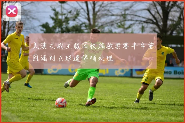 美澳之战主裁因收贿被禁赛半年曾因漏判点球遭停哨处理