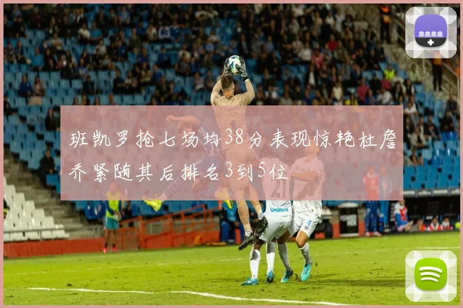 班凯罗抢七场均38分表现惊艳杜詹乔紧随其后排名3到5位